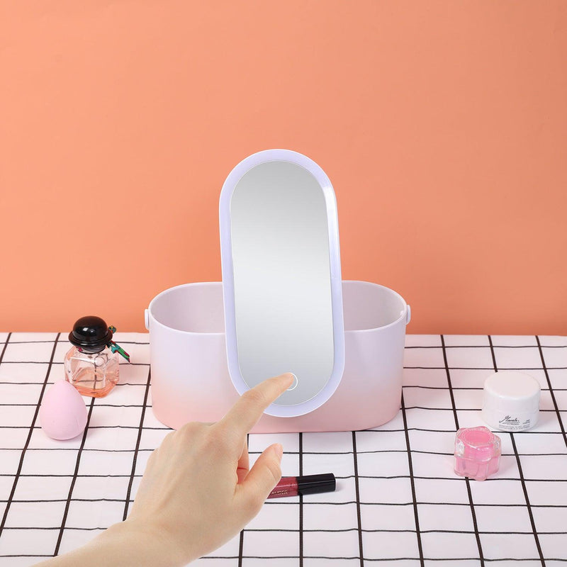 Load image into Gallery viewer, Storage Box LED Makeup Mirror - Furry Kidz Home
