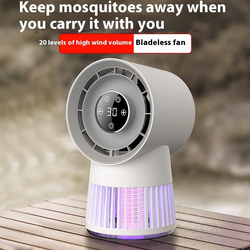 Load image into Gallery viewer, Creative 2-in-1 Mosquito Killing Mini Desk Fan Electric Mosquito Killer USB Rechargeable - Furry Kidz Home
