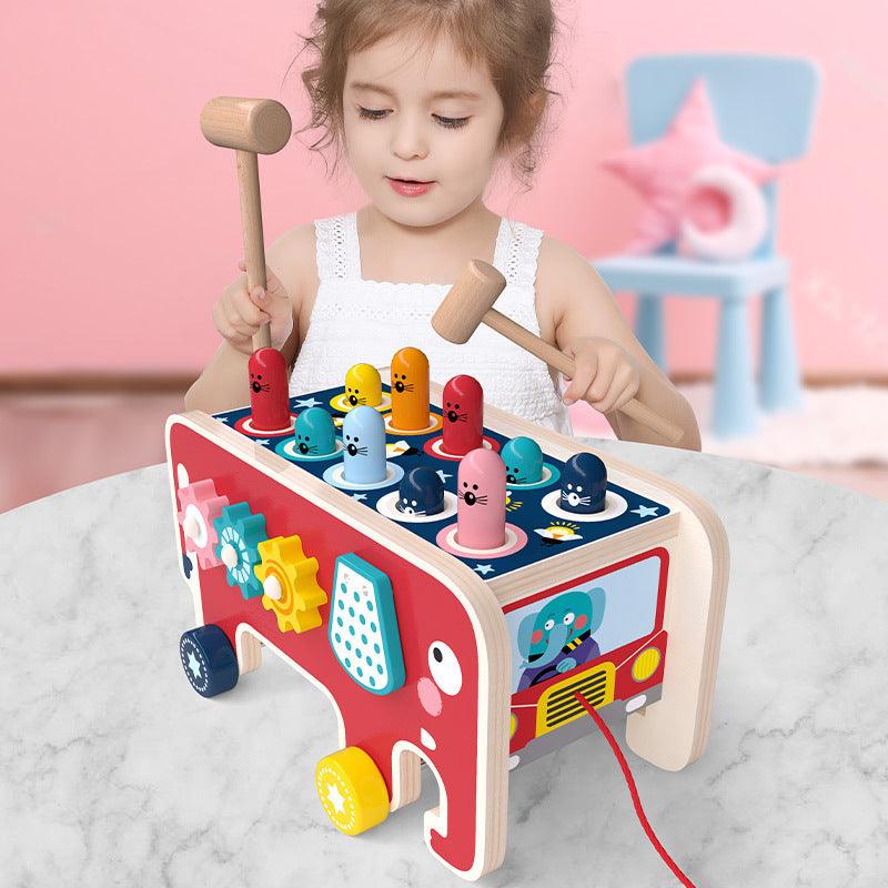 Load image into Gallery viewer, Wooden Pounding Bench Toys - Furry Kidz Home
