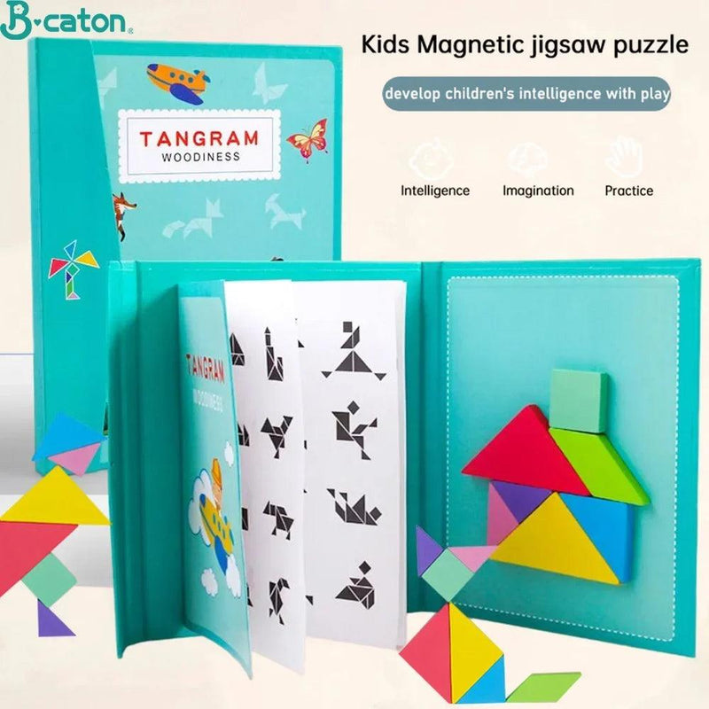 Load image into Gallery viewer, Friendly Wooden Puzzle Toys for Kids 3D Tangram Early Education Toys Games for Children - Furry Kidz Home
