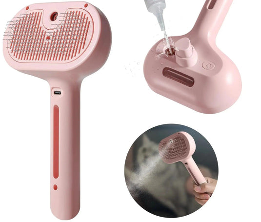 Spray Steamy Cat Brush 2 in 1 - Furry Kidz Home