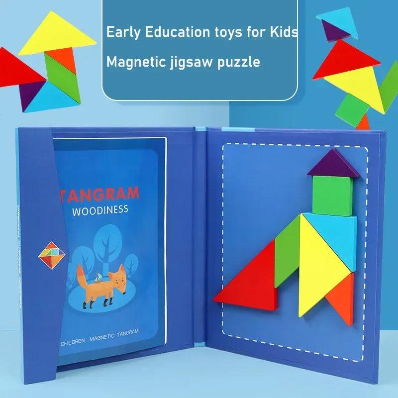 Load image into Gallery viewer, Friendly Wooden Puzzle Toys for Kids 3D Tangram Early Education Toys Games for Children - Furry Kidz Home
