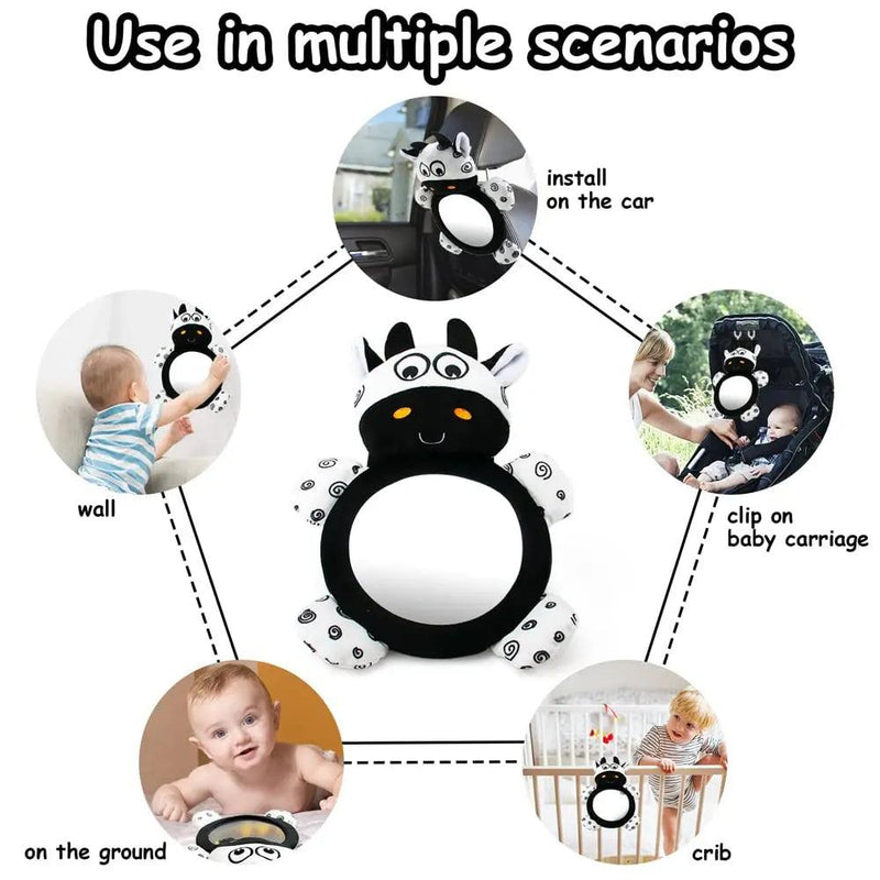 Load image into Gallery viewer, Baby Mirror Toys Multi-Function High Contrast - Furry Kidz Home
