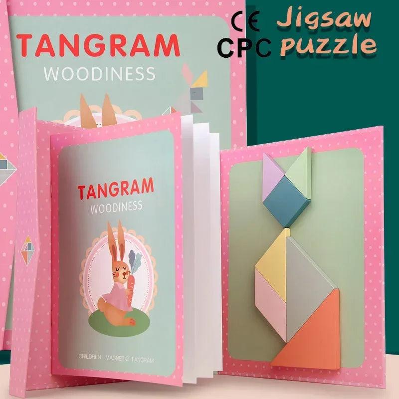 Load image into Gallery viewer, Friendly Wooden Puzzle Toys for Kids 3D Tangram Early Education Toys Games for Children - Furry Kidz Home
