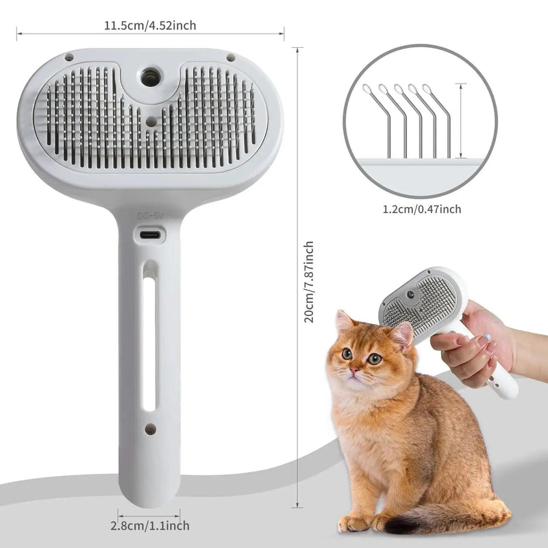 Load image into Gallery viewer, Spray Steamy Cat Brush 2 in 1 - Furry Kidz Home
