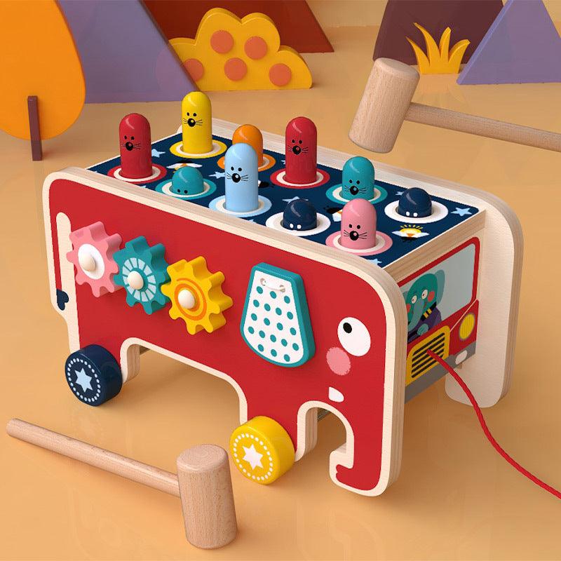 Load image into Gallery viewer, Wooden Pounding Bench Toys - Furry Kidz Home
